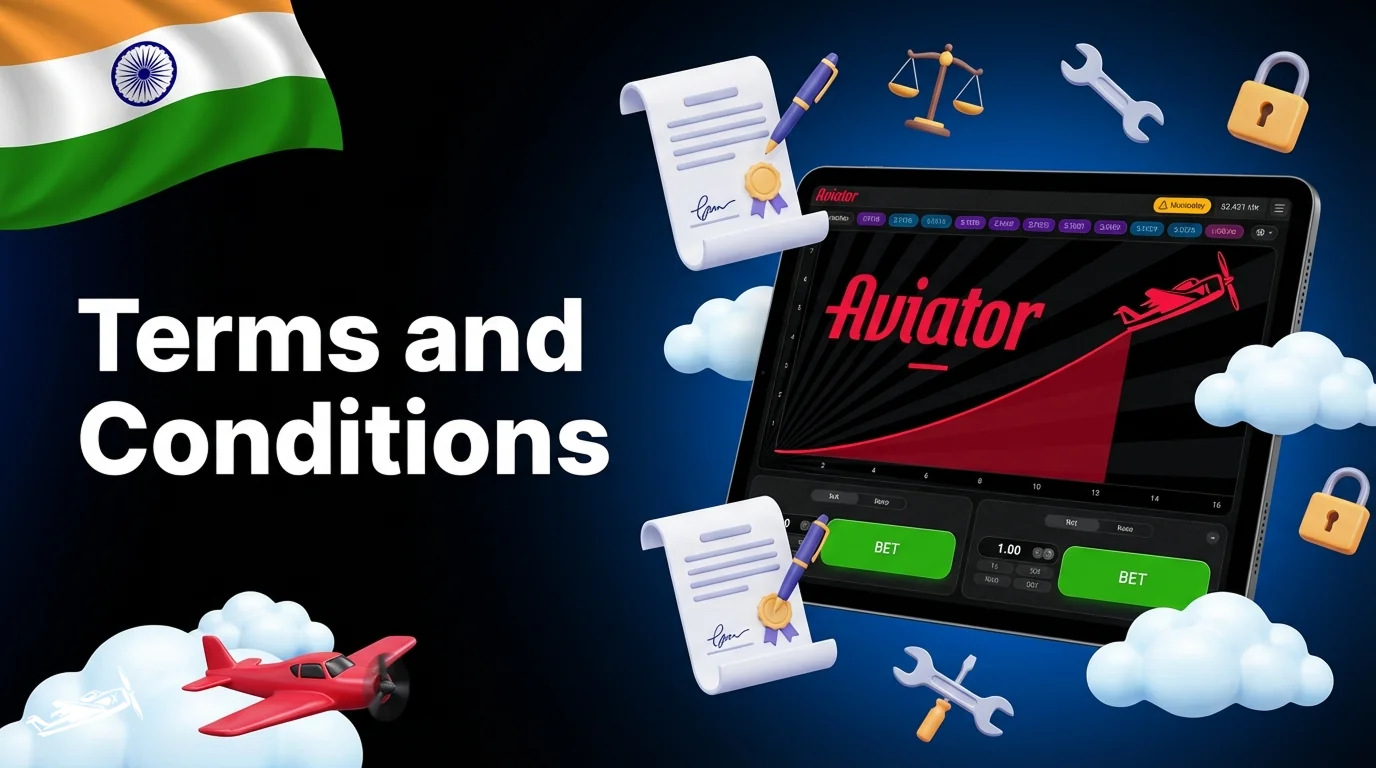 Aviator App crash game India terms of use for players